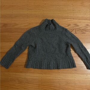 360 Cashmere Charcoal Turtleneck Sweater